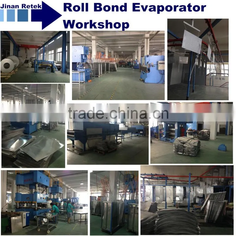white aluminium roll bond evaporator for water dispenser