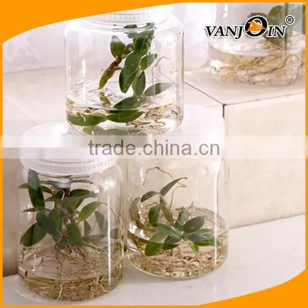 500ML/480ML/350ML/270ML Clear Round Plastic Jar for Hydroponic Plants