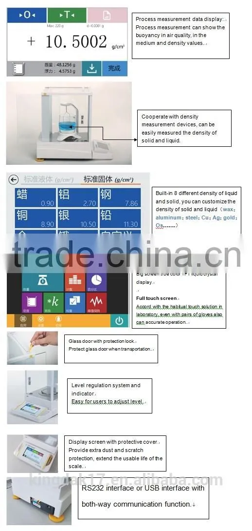 digital electronic/density/1/0.1mg electronic balance