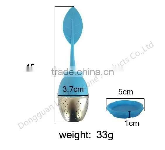 FDA Promotion Custom Colored Stainless Steel Silicone Tea Infuser