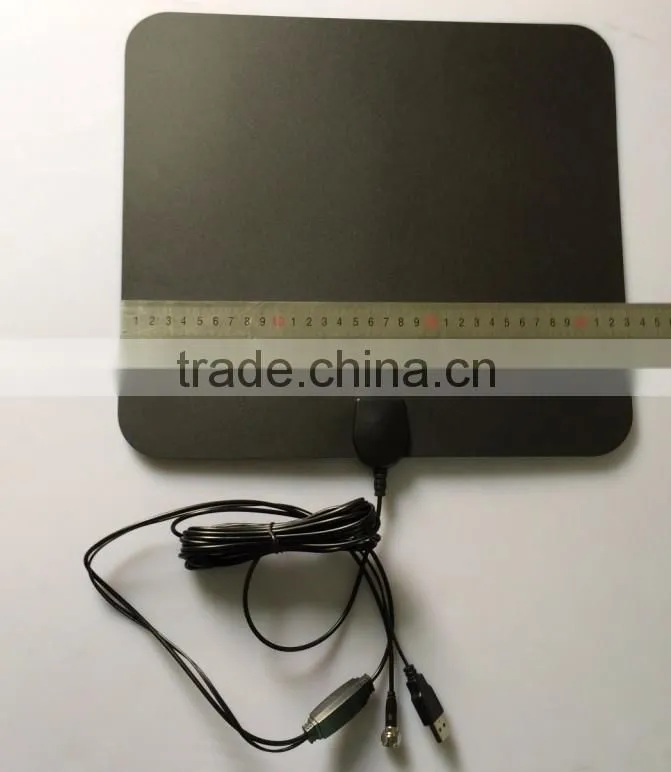 Factory HD Clear Digital Indoor TV Antenna, Free To Air Flat Amplified TV Antenna 50miles Range Strong Signal America TV Antenna