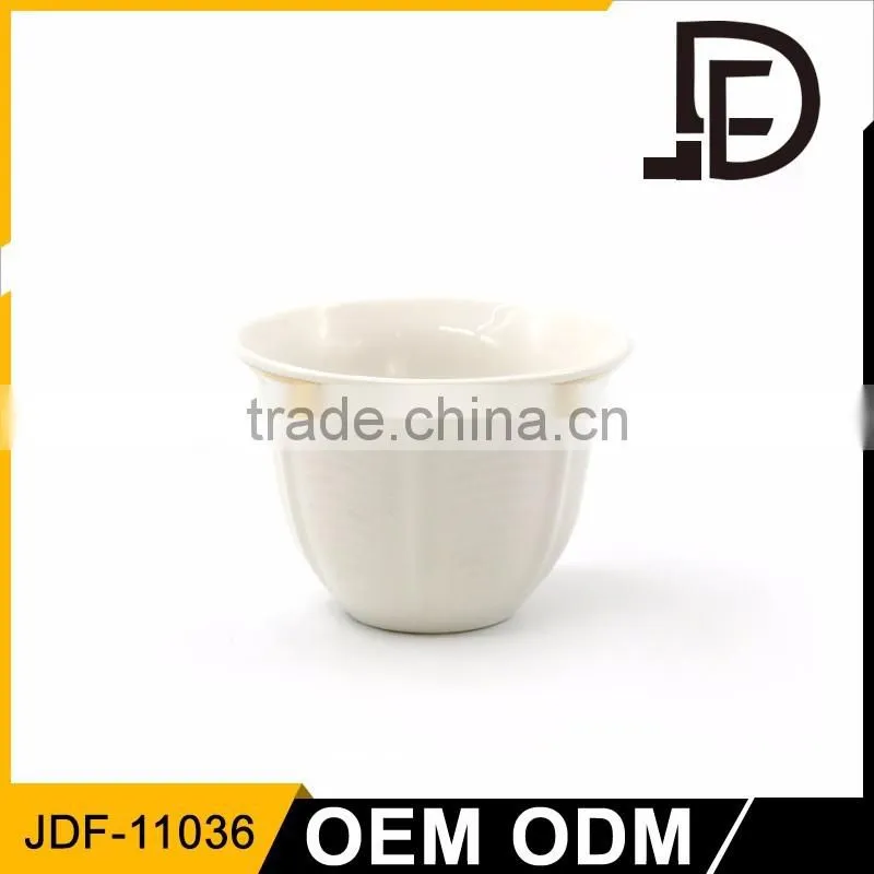 Hot selling Ramadan gift 12pcs cawa mini cup and saucers, white espresso cups saucers