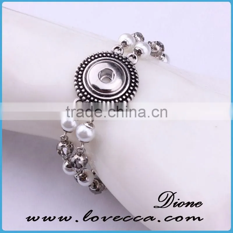 Wholesale Adjustable interchangeable jewelry snap button bracelet