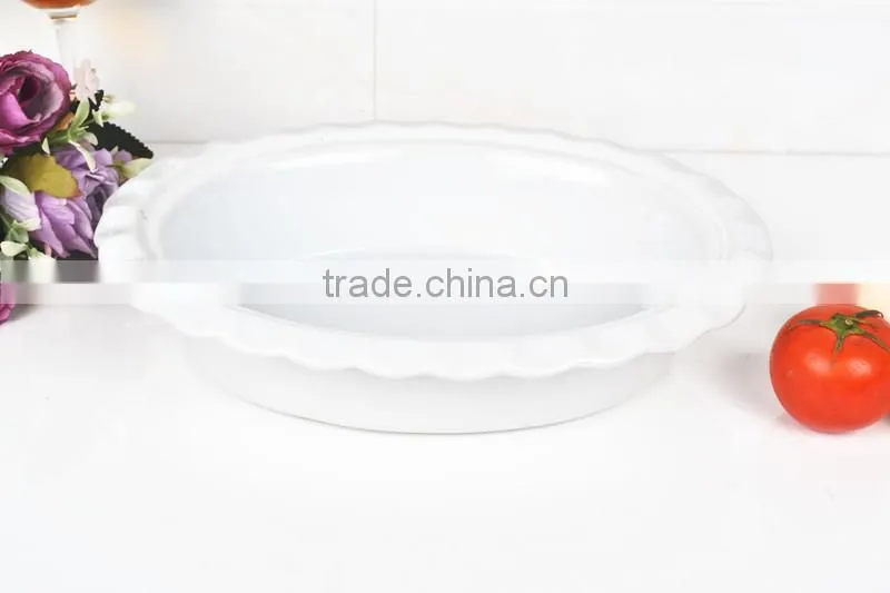 11.5" Oval porcelain baking sheet with lid