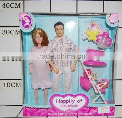 vinyl family doll set
