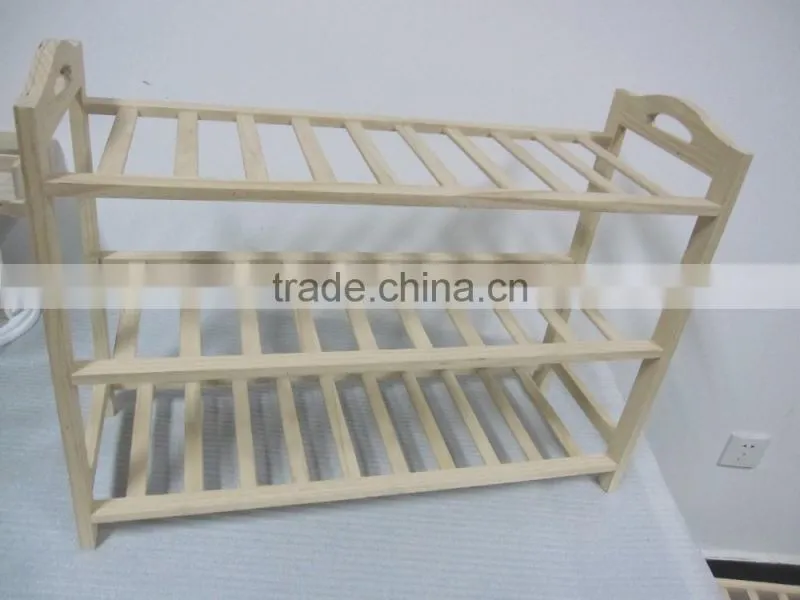 wooden shoe rack