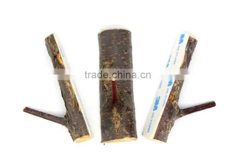 Natural wooden(Branch Adhesive )Wall Hook, Wood Adhesive Hook, Eco-friendly Wooden Wall Hook