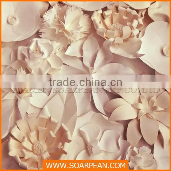 Paper flower wall wedding backdrop