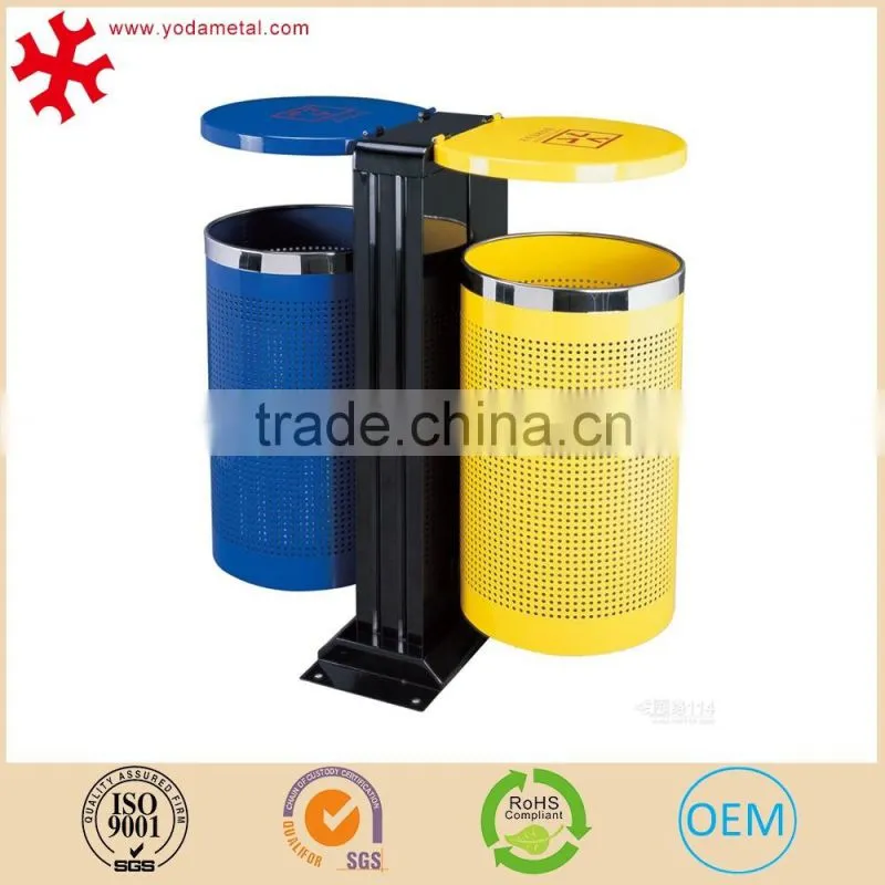 Enviromental protection stainless steel dust bin for waste sorting