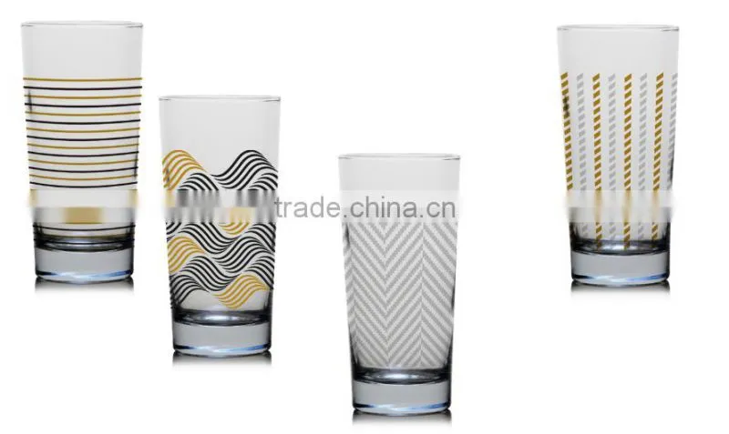 10oz 12oz christmas snow color prinitng drinking glass water glass cup juice cup