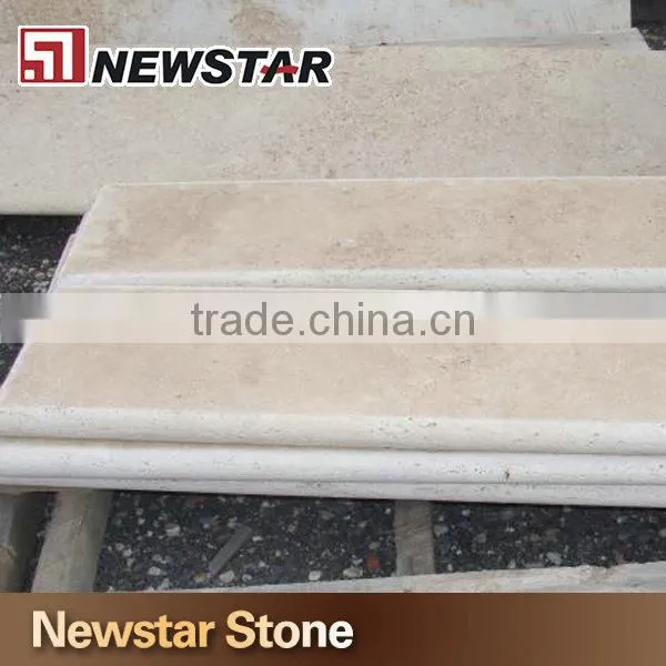 Newstar coffee yellow color travertine stair treads