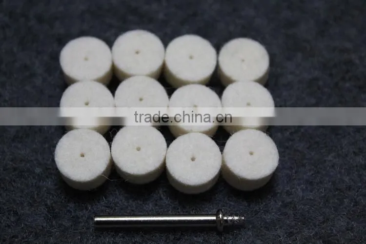 100% hard wool felt polishing wheels for stainless steel glass marble