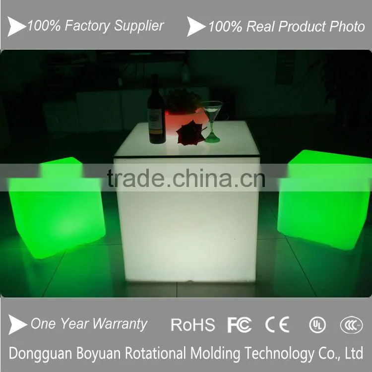 modern led cube table with 16 colors changing led light