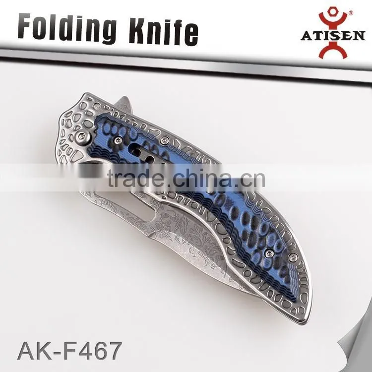 Camping Folding Knife G10 Handle 3Cr13 Blade Outdoor Survival EDC Tools