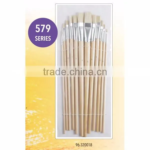 High-end 9Pcs/set Bicolor Synthetic Nylon Bristles Acrylic Watercolor Paintbrushes for Artists