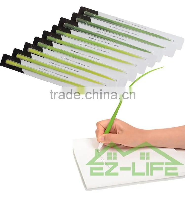 2017 New design BEST green soft original cheap leaf silicone pooleaf grass pen