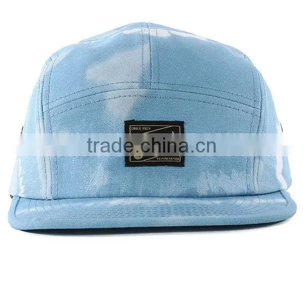 Sky pattern 5 panel hat custom made promotional canvas 5 panel hat