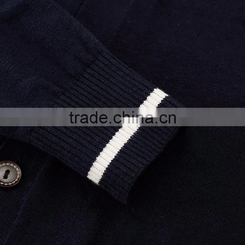 Customized embroidered logo button down sweater cardigans wholesale sweaters for men