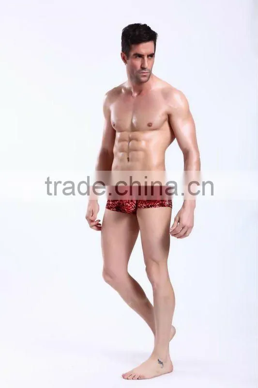 Wholesale leopard boxer for men manufacturer brand underwear nylon mens boxer short panties