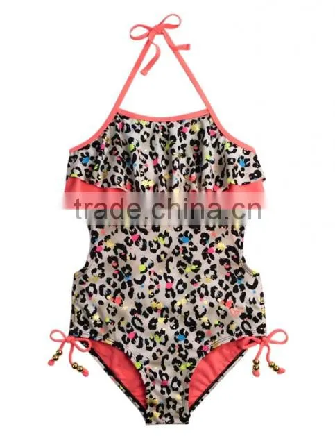 Good quality nylon/spandex baby girl swimsuit one piece swimwear