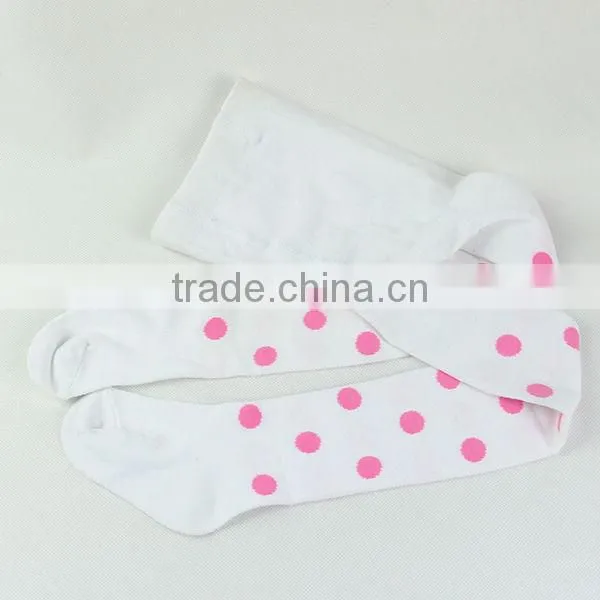Cute baby girl tights with pink dots
