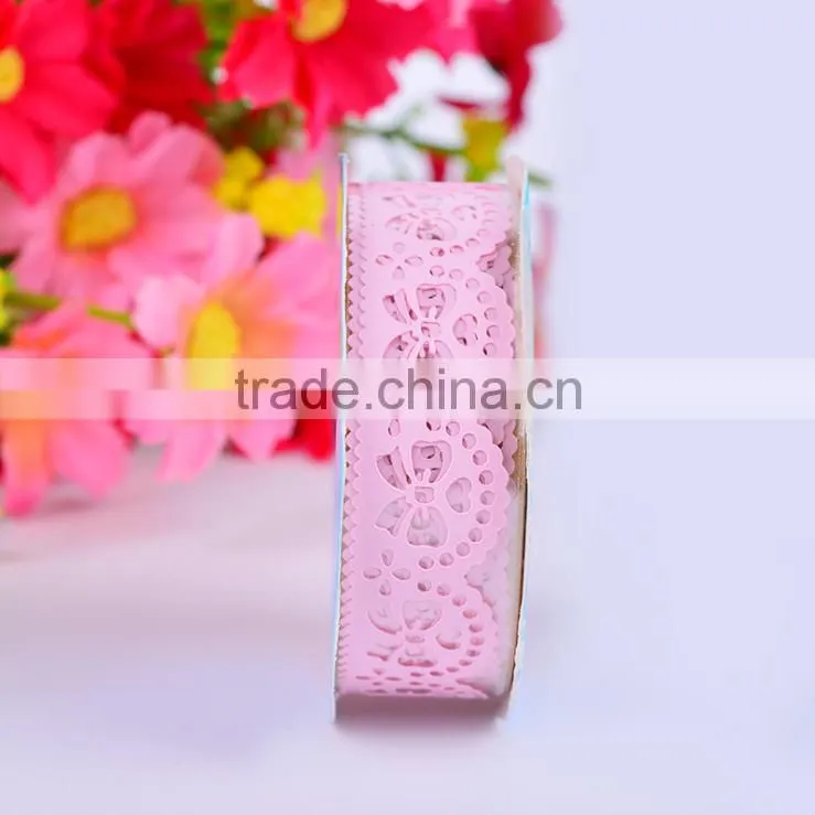 1.5cm*1m Multicolor lace tape,PVC tape DIY washi tape cartoon characters adhesive paper tape