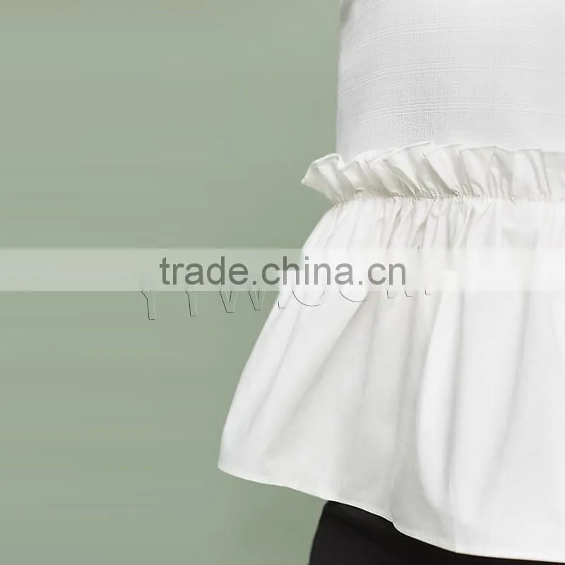 Polyester Camisole backless ruffles Solid white Size:XXL Sold By PC