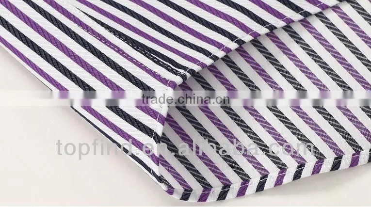 Formal double collar 100% cotton long sleeve stripe Men Shirts