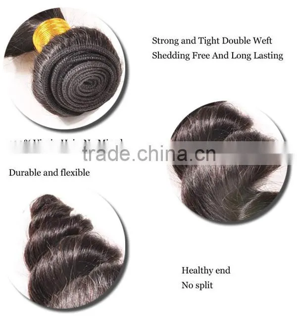Brazilian Virgin Hair 7A Loose Wave Brazilian Hair Weave Bundles Rosa Queens Curly Weave Human Hair