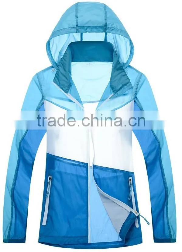 Fashion unisex skin windproof jacket outdoor camping casual jacket uv protection thin skin woman coat sunscreen