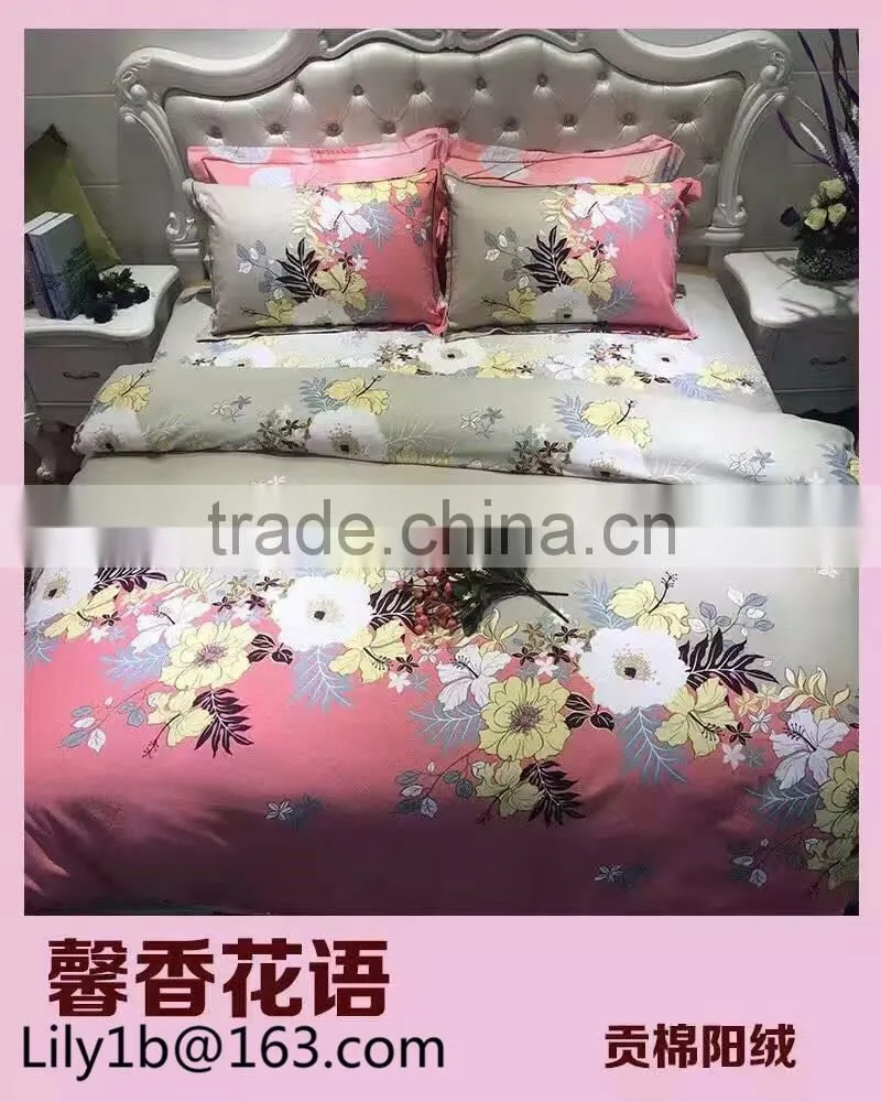 100% cotton bedding set heart bedding set