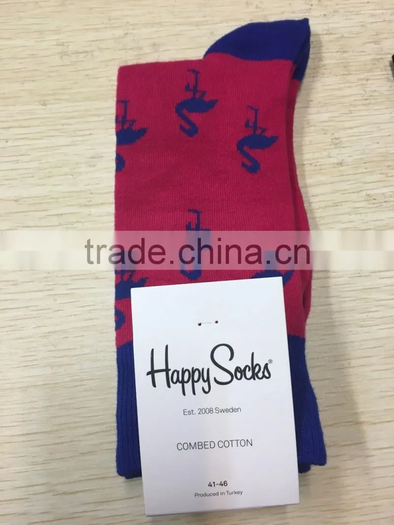 High Quality Custom Colorful Stripes Combed Cotton Dress Business Socks