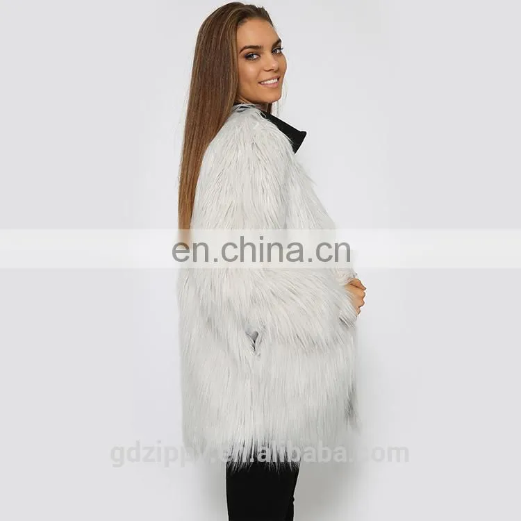 Alibaba express clothes New design jacket for women women villus jacket in Grey