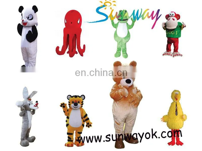 Cow mascot costume/advertising fur costume/fur mascot costume for sale
