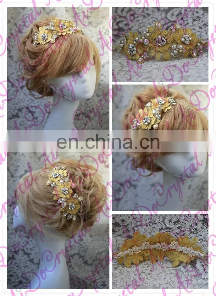 Aidocrystal Luxury Bridal Hair Jewelry Hair Accessories,Bridal Pearl Headpiece Gold Hair Comb