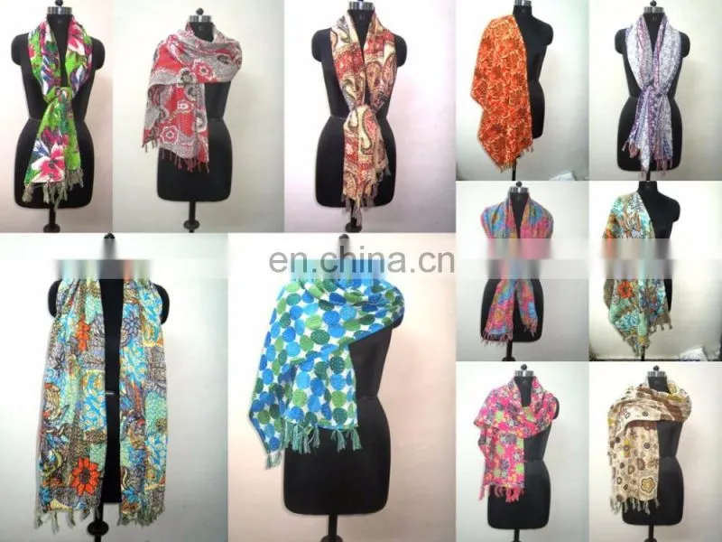 Cotton New Kantha Scarf Wholesale Lot Women Hijab Kantha Scarves