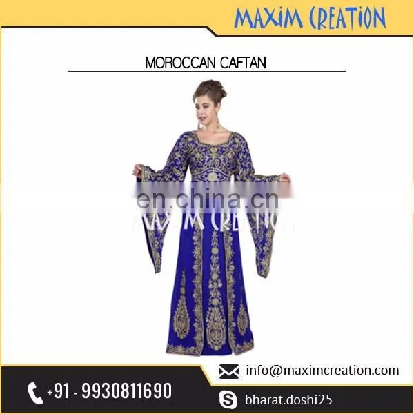 Bridal Party Wear Elegant Moroccan Khaleeji Thobe Dress For Women