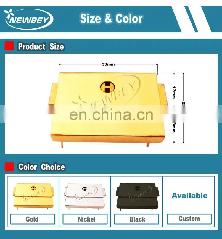 China Wholesale Mini Metal Gold Jewelry Box Key Lock With Key
