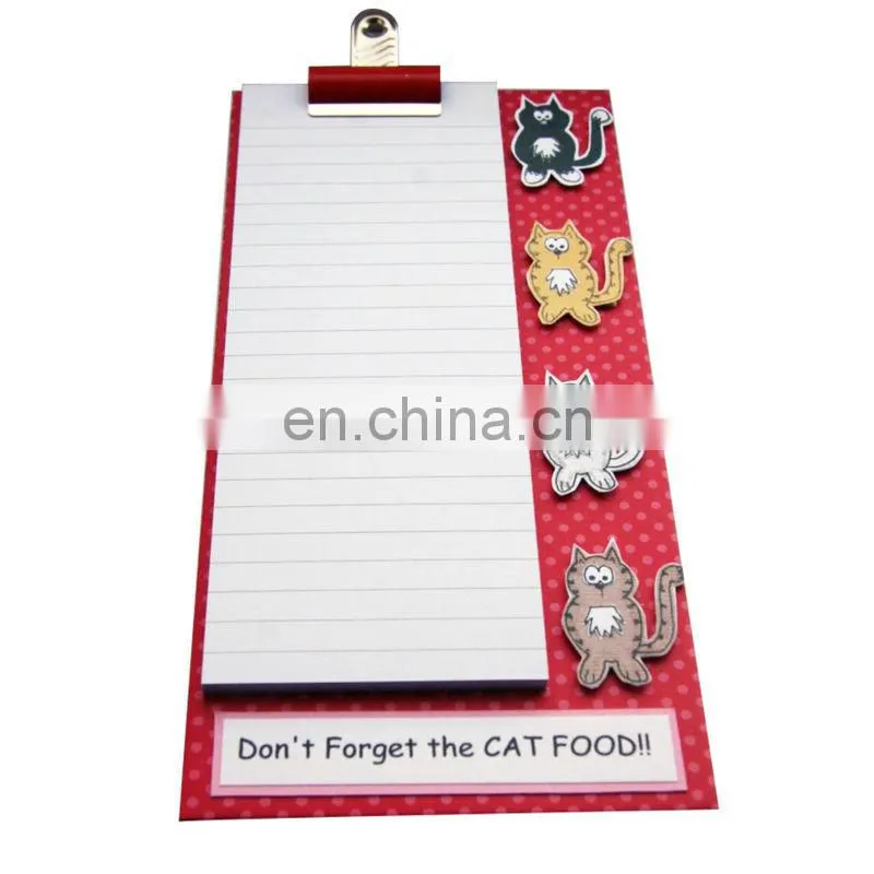 promotive high quality custom fridge magnet message pad