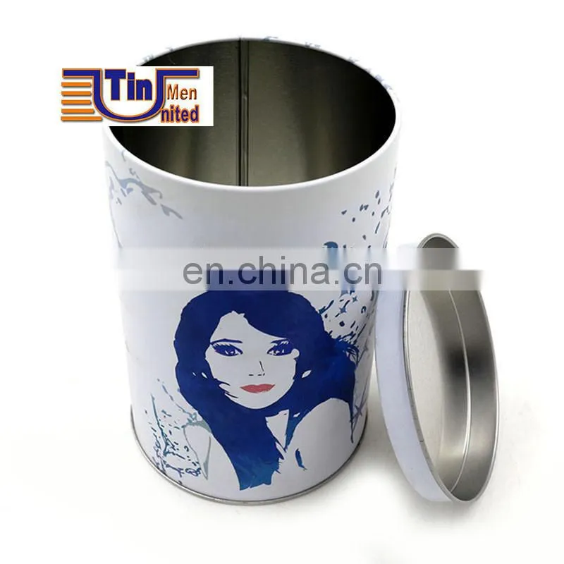 Small Round Metal Material Tea Tin Box, Cosmetic Tin Can