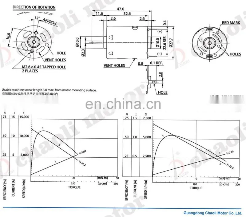 rs-360sh 24v dc electrical motor small air pump motor