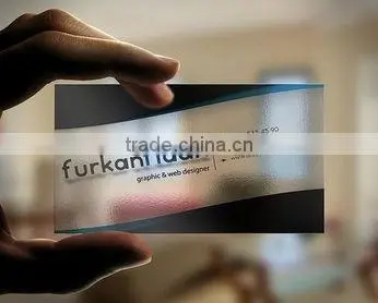 printed clear plastic/paper business cards