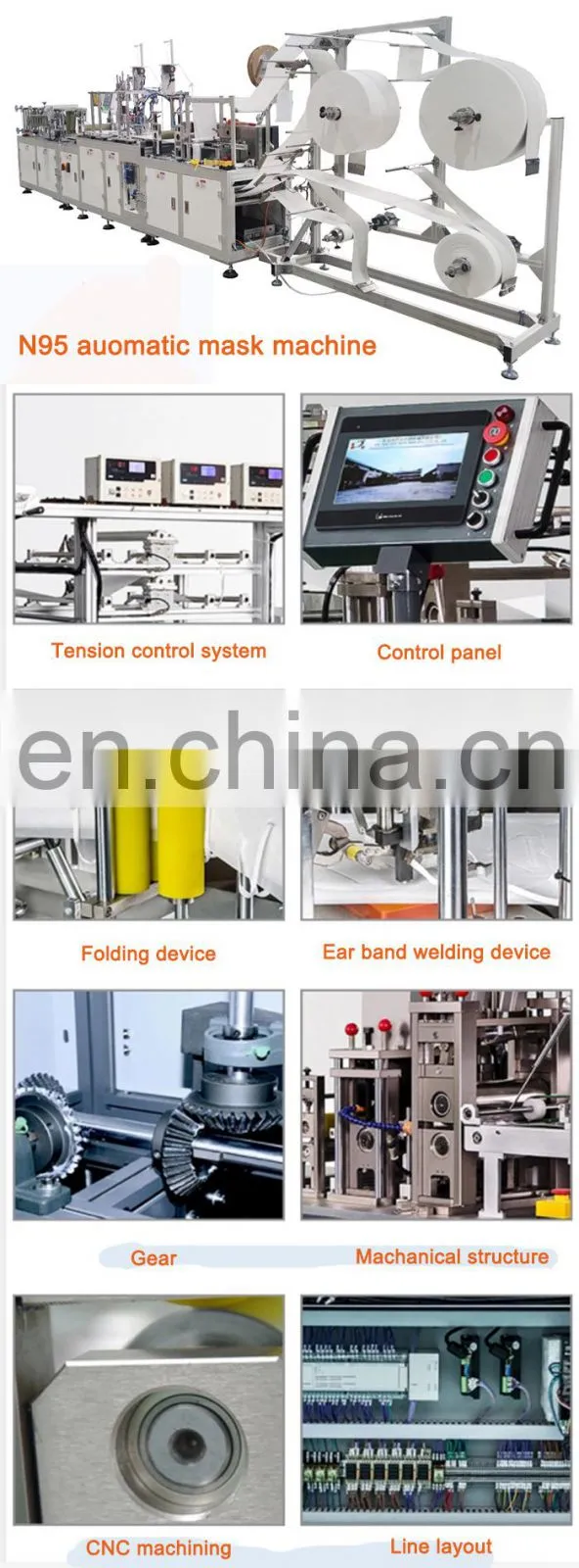 FFP2 FFP3 N95 face mask making machine high speed fully automatic machine