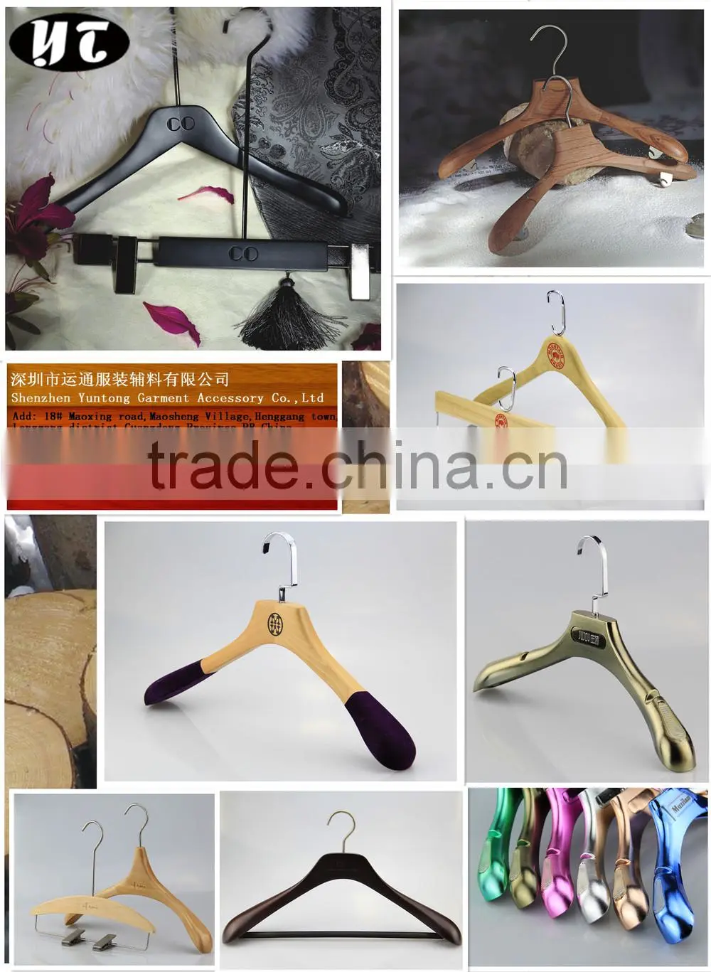 IMY-541 lotus wooden hangers customised hot sale