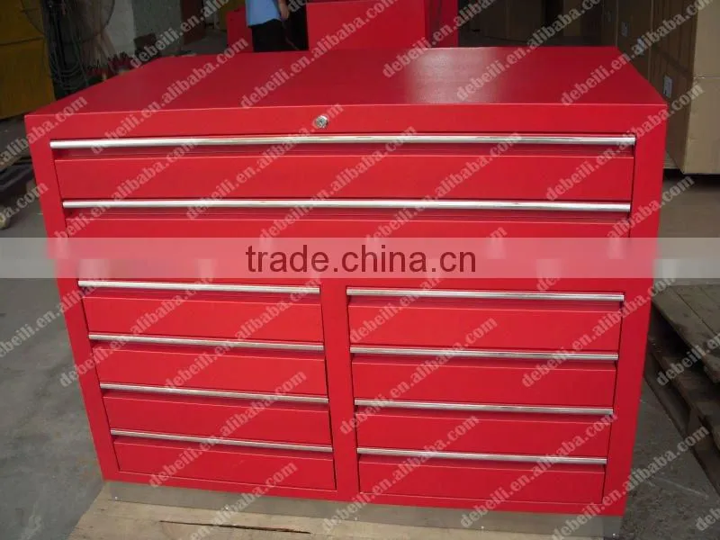 Industrial stage red color 10-drawer Tool Cabinet box