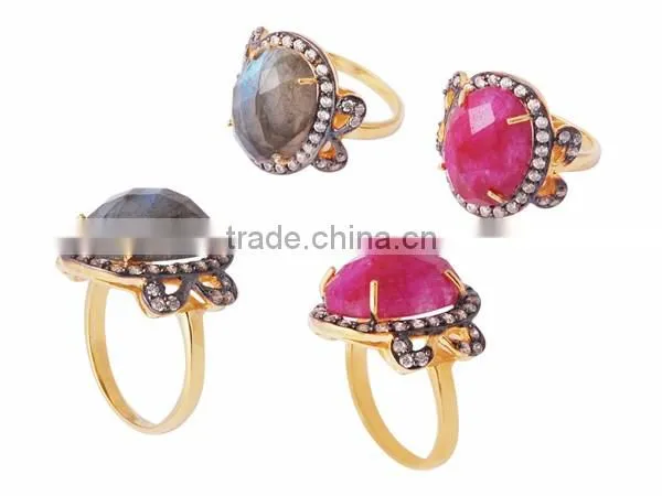 Prong Setting 925 Sterling Silver Ring