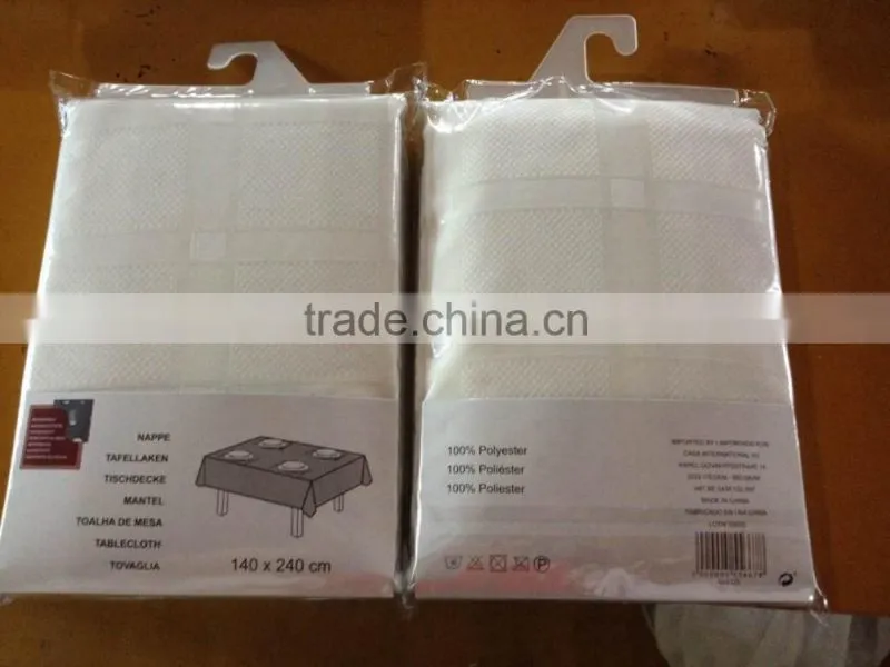 1PC 100%Polyester Solid Damask Fabric Table Cloth for Wedding