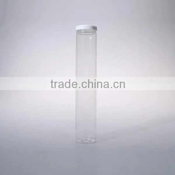 Clear PET plastic tall bottle for nut/candy/honey