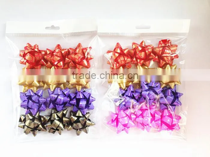 Chrstimas decoration ribbon bow / Curly Bow / Wrapping Ribbon / Gift Tag box set with stickers