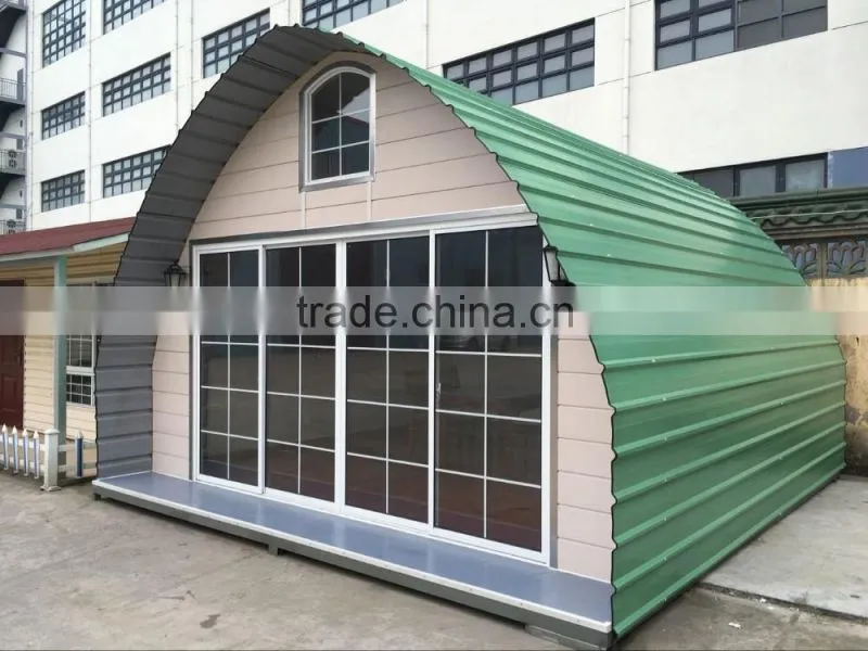 Good Quality Prefabricated Steel Structure Dome House/new style cheap arched cabin prefabricated houses tiny homes
